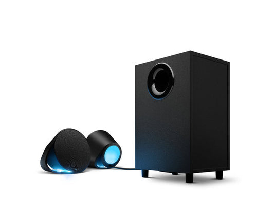 Bocinas Logitech G560 Para Gaming Negras 2.1, 120 Watts Rms, Lightsync Iluminacion Rgb,sonido Envolvente Dtsx Ultra, Compatible Con Usb, 3,5 Mm Y Bluetooth