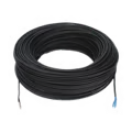Rollo de Fibra Óptica Drop Redonda G657A2 Monomodo Simplex de 150 Metros con Conectores SC/UPC-SC/UPC para Instalaciones Aéreas o a la Intemperie
