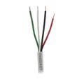 Bobina de Cable 305 Metros: 4 x 18 AWG, Color Blanco, CM, Para Sistemas de Seguridad y Alarmas