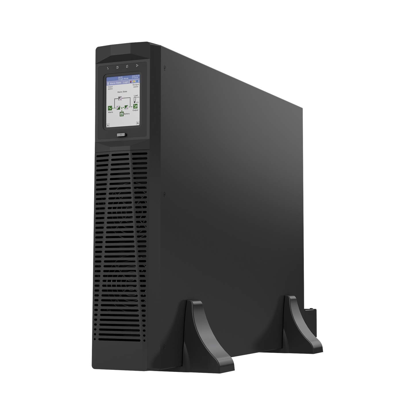 UPS Rack-Torre 6KVA / 5.4kW Entrada s 220VCA, Salida 220VCA (Fase Única), 2 Unidades Rack, Equipo de Largo Tiempo de Operación con Respaldo