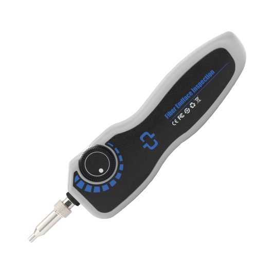 Microscopio para inspección de conectores de fibra óptica