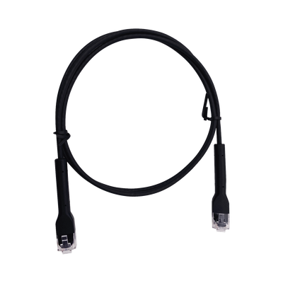 Mini Patch Cord Cat6 Ultra Slim 3 m Negro – Ahorra Espacio sin Organizadores, con Bota Flexible