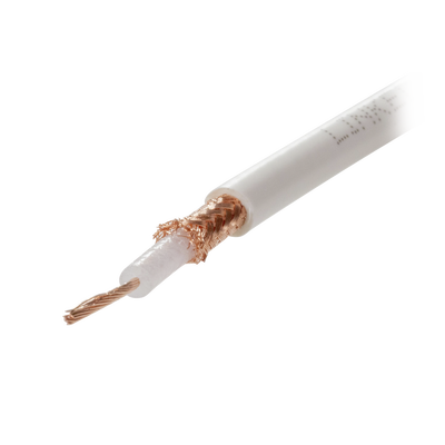 Carrete De 100 Metros (328.08 Pies) De Cable Tipo Rg58au, Con Forro Blanco
