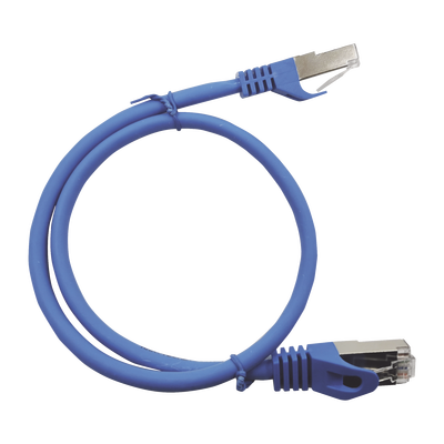 Patch Cord Cat6a 10g Blindado 1.0m ( 3.28 Ft ) Azul
