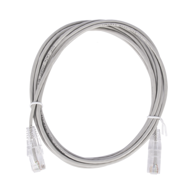 Cable De Parcheo Slim Utp Cat6 - 2 M Gris Diámetro Reducido (28 Awg)