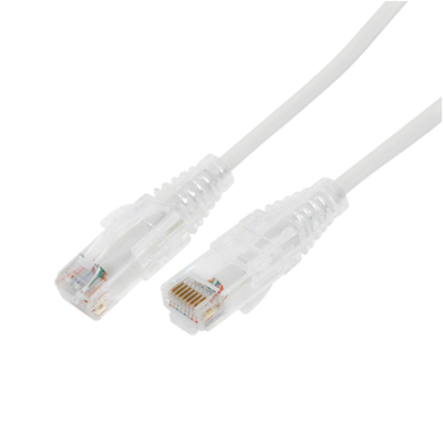 Cable De Parcheo Slim Utp Cat6a - 3 M Blanco, Diámetro Reducido (28 Awg)