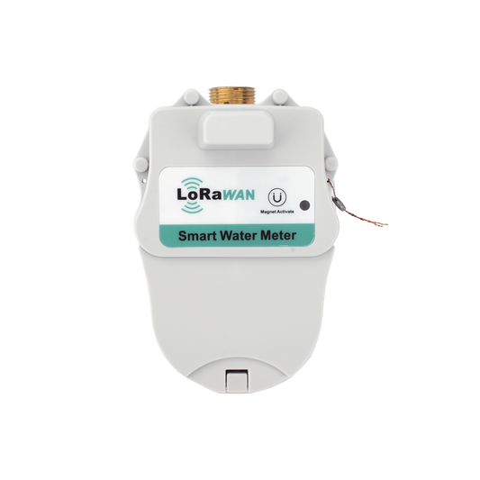 FLUJOMETRO DE AGUA  LORAWAN® PARA TUBERIA DE 1/2 PULGADA CON VALVULA DE CORTE DE FLUJO