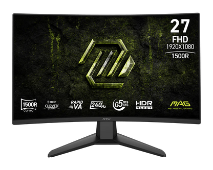 Monitor Gamer Msi Mag 274cf X24 /27 Fhd / 240 Hz/2xhdmi/dispayport1.4  Curvo 1500r