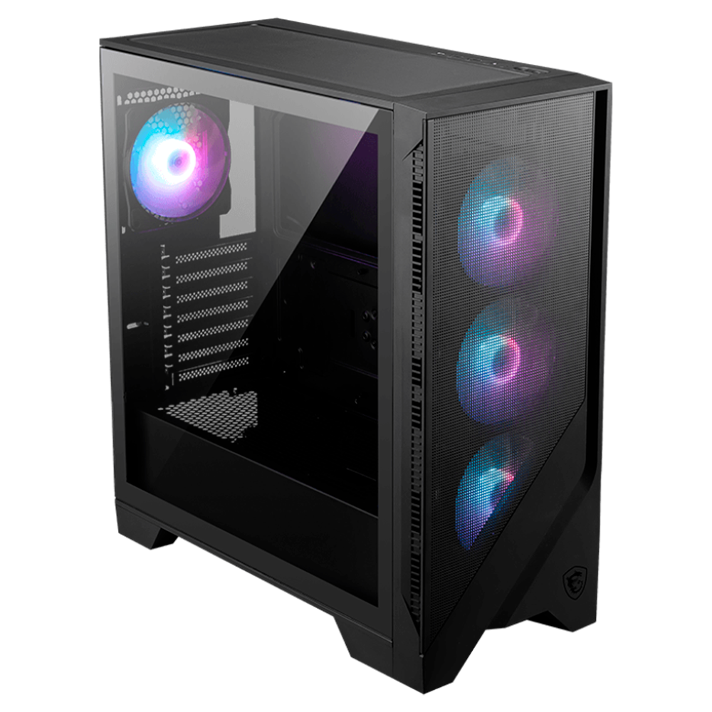 Gabinete Gaming Msi Mag Forge 321r Airflow / Media Torre / Atx/micro Atx/mini Itx/ Negro/ Sin Fuente/pc/gamer