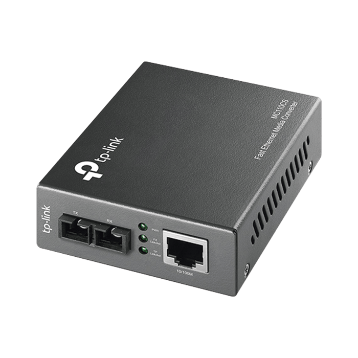 Convertidor Fibra Óptica Monomodo /  1 Puerto RJ45 10/100 Mbps / Puerto Fibra Óptica SC 100 Mbps / Hasta 20 kilometros / Plug and Play