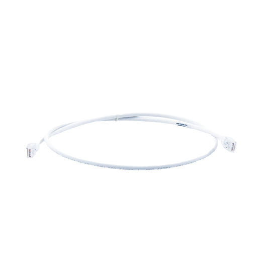 Patch Cord MC6 Modular Cat6 UTP, CM/LS0H, 3ft, Color Blanco, Versión Bulk (Sin Empaque Individual)