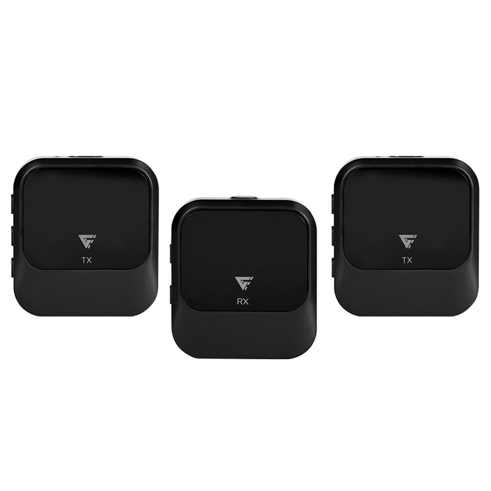 Kit 2 Micrfonos Lavalier / Game Factor / Mcl650 Usb C, 2.4ghz, Ultra Baja Lat, Canc De Ruido, Negro.