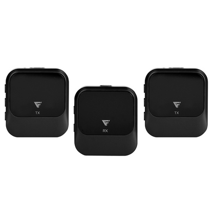 Kit 2 Micrfonos Lavalier / Game Factor / Mcl650 Usb C, 2.4ghz, Ultra Baja Lat, Canc De Ruido, Negro.