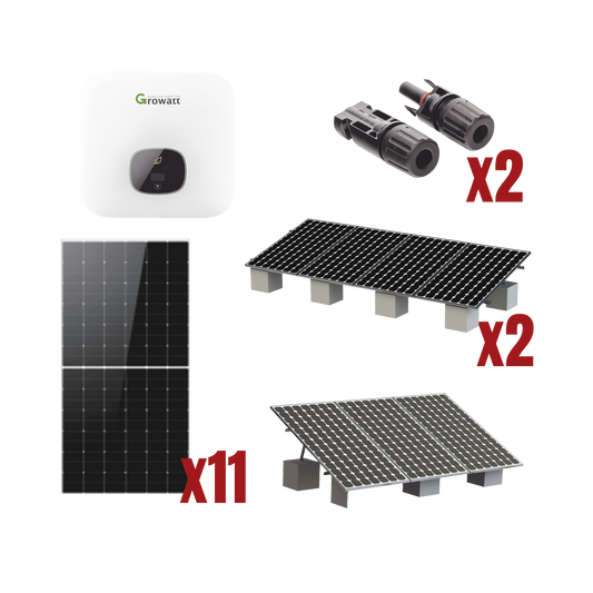 Kit Solar Interconexion  / 6 kW  220Vca / Inversor GROWATT / Montaje Incluido