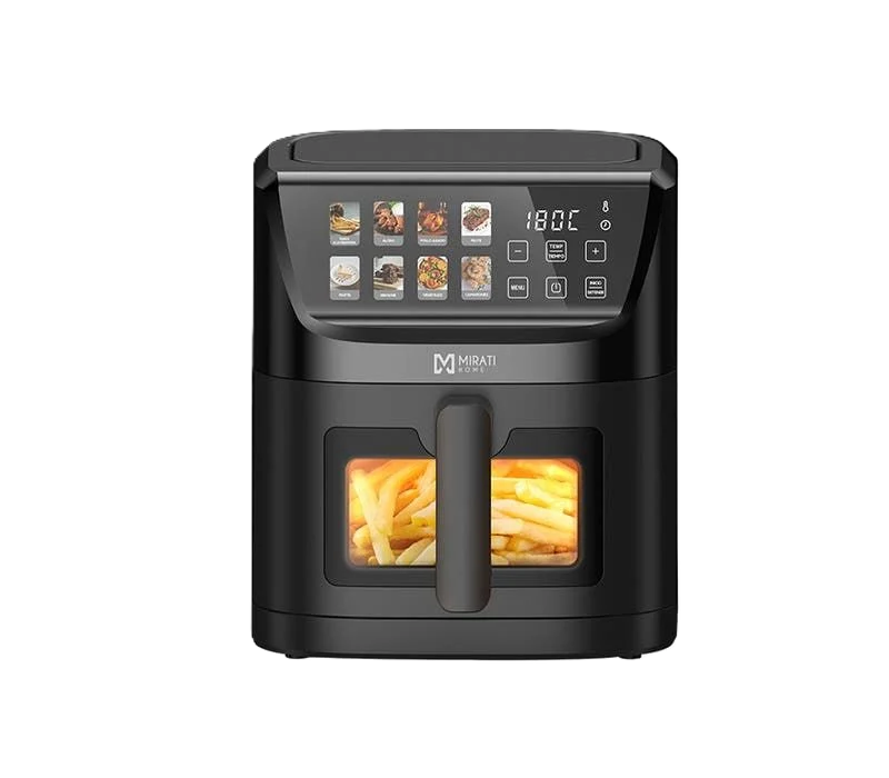 Freidora De Aire Digital A Color Con Ventana / Mirati Home Con Capacidad De 5 Litros 1000w, 8 Modos Preestablecidos, Temperatura De 60c-200c