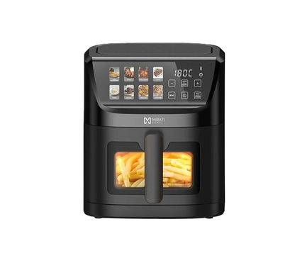 Freidora De Aire Digital A Color Con Ventana / Mirati Home Con Capacidad De 5 Litros 1000w, 8 Modos Preestablecidos, Temperatura De 60c-200c
