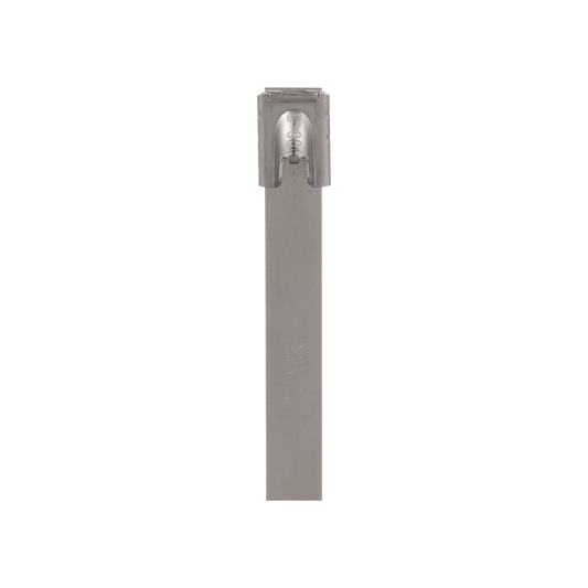 Cincho Pan-Steel™ de Acero Inoxidable 316, de 362mm largo x 7.9mm ancho, Color Metálico, Paquete de 50pz