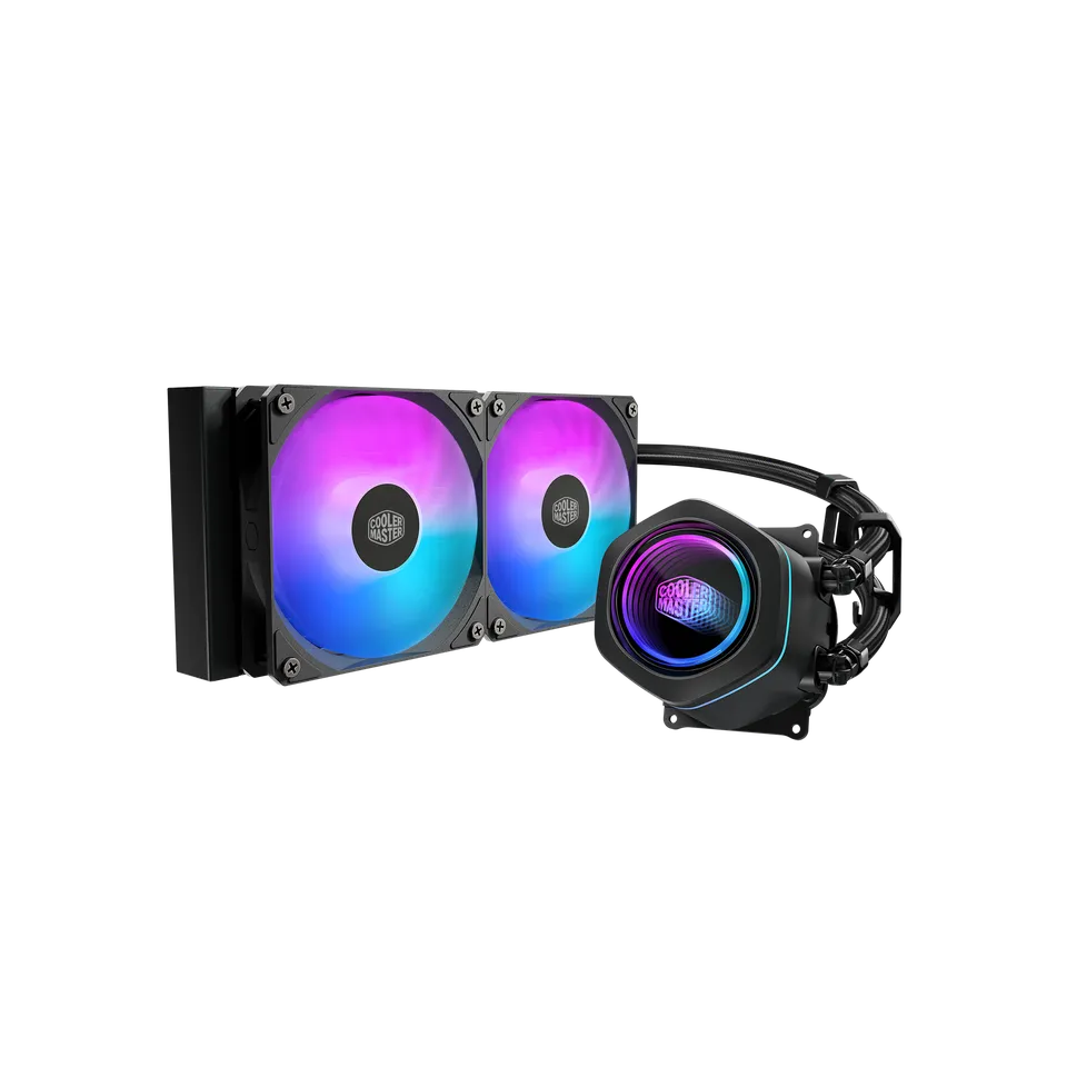Disipador De Enfriamiento Liquido Cooler Master Masterliquid Serie Core Nex 240 / Argb / Negro / Gamer