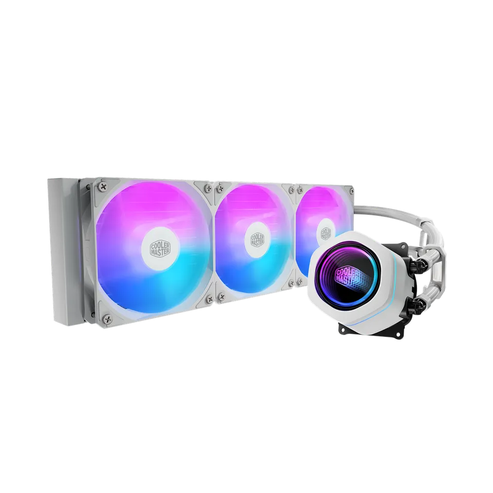 Disipador De Enfriamiento Liquido Cooler Master Masterliquid Serie Core Nex 360 / Argb / Blanco / Gamer