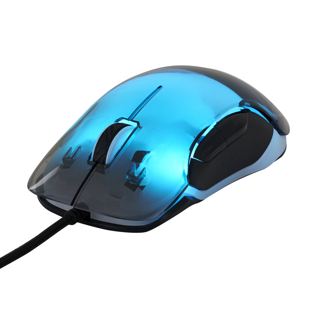 Mouse / Vorago Start The Game / Mo-505, Alambrico Rgb Neon Hasta 7,200 Dpis Usb Trasparente