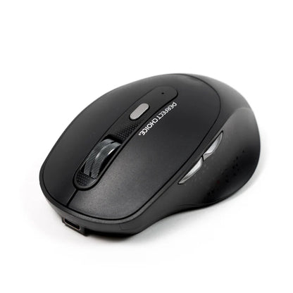Mouse Inalambrico 1600 Dpi Optico Recargable Ergonomico Silencioso Perfect Choice Clix - Negro