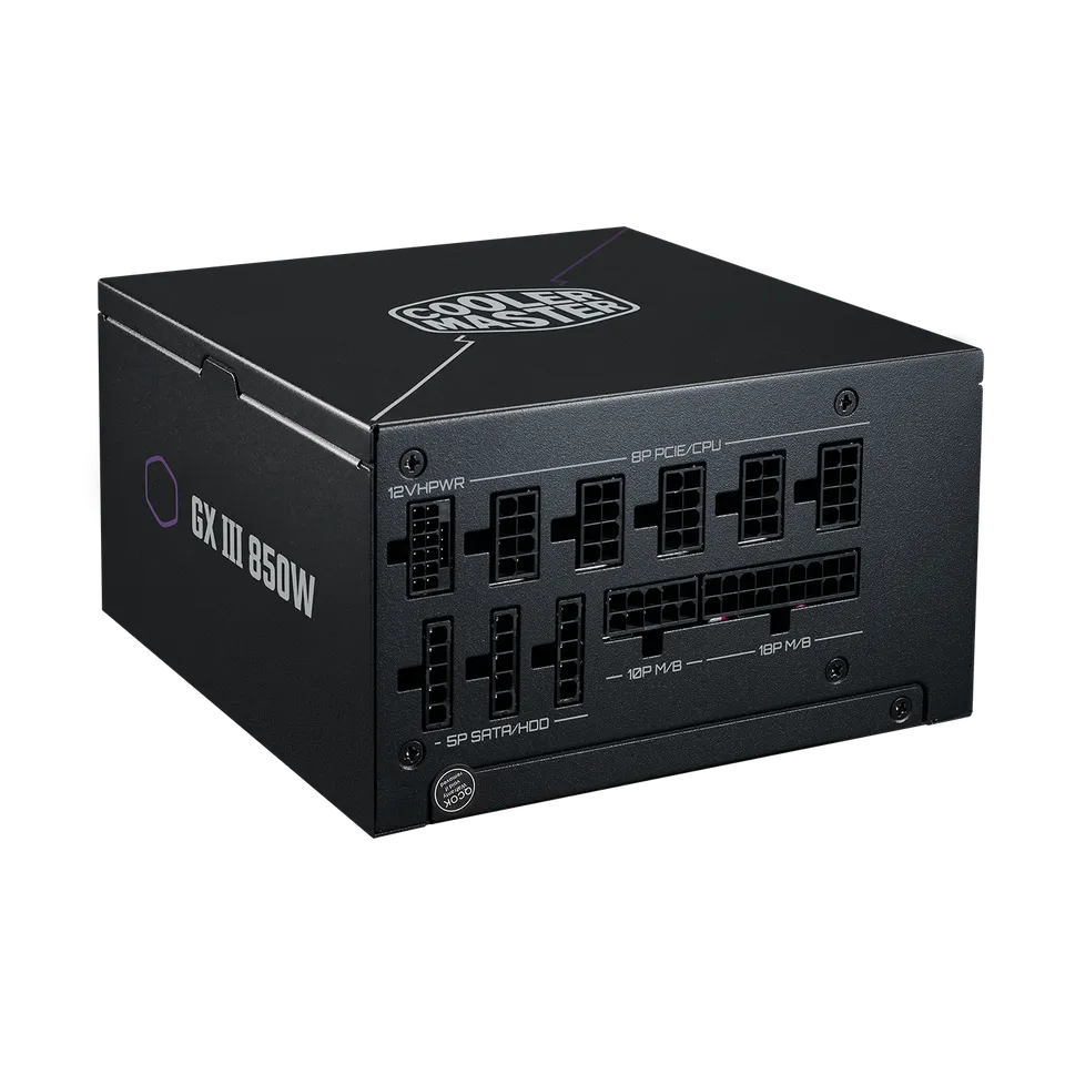 Fuente De Poder Cooler Master / Elite Gold 850w / V3 Atx 3.1 / 80 Plus Gold Certificada / No Modular / Gamer