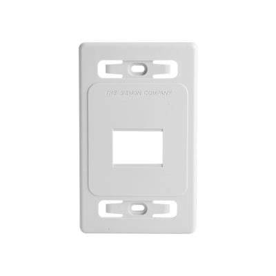 Placa de pared modular MAX, de 2 salidas, color blanco, version bulk (Sin Empaque Individual)