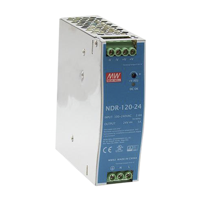 Fuente De Poder Industrial Para Riel Din / 120w / 24vcc / 5a / Entrada: 90-264vca