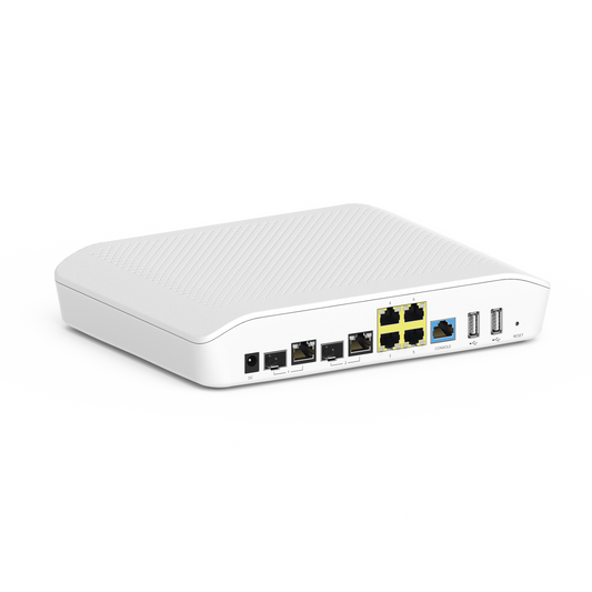 Router/Firewall, con función SD-WAN NSE3000 / 2 puertos WAN Gigabit + 2 SFP combo / 4 puertos LAN Gigabit / Gestión Unificada de Amenazadas / Administración desde la Nube con cnMaestro / Hasta 1,000 dispositivos