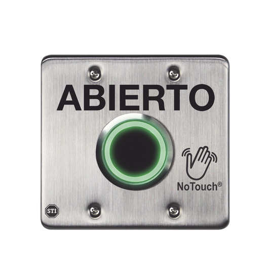 Interruptor IR NoTouch® de Acero Inoxidable, Salida Doble, ABIERTO