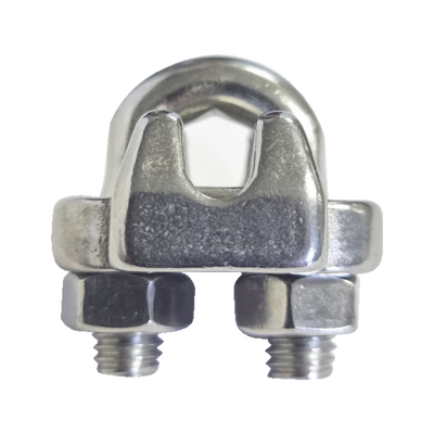 Nudo/ Perro/ Abrazadera Acero Forjado Para Cable De 1/4", Acero Inoxidable.