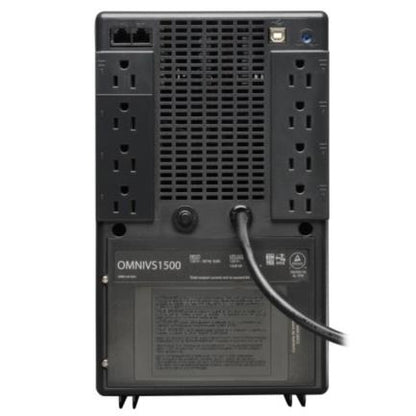Nobreak Tripp-lite Omnivs1500, 1500 Va / 940 Watts, 120v - Puerto Usb - 8 Contactos, Torre