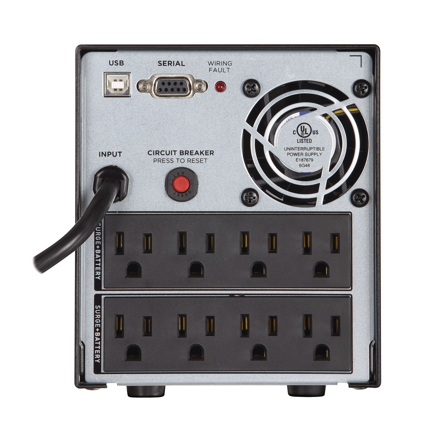 Ups De 1500 Va/1050 W, Topología Línea Interactiva, Entrada 120 Vca Nema 5-15p, Onda Senoidal Pura, Tipo Mini Torre, Con 8 Tomas Nema 5-15r