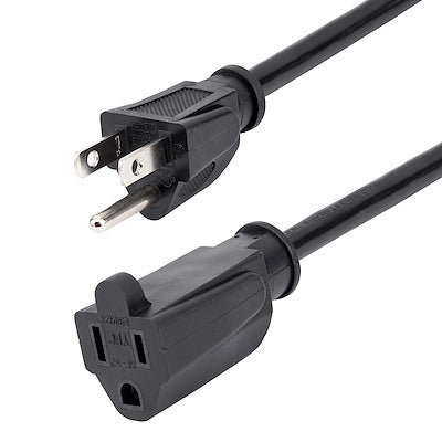 Cable De Alimentacin 1m - Extension De Alimentacion,nema 5-15r A Nema 5-15p, 13a 125v, 16awg, Cable De Extension De Corriente - Startech.com Mod. Pac1013
