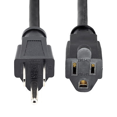 Cable De Alimentacin 1m - Extension De Alimentacion,nema 5-15r A Nema 5-15p, 13a 125v, 16awg, Cable De Extension De Corriente - Startech.com Mod. Pac1013