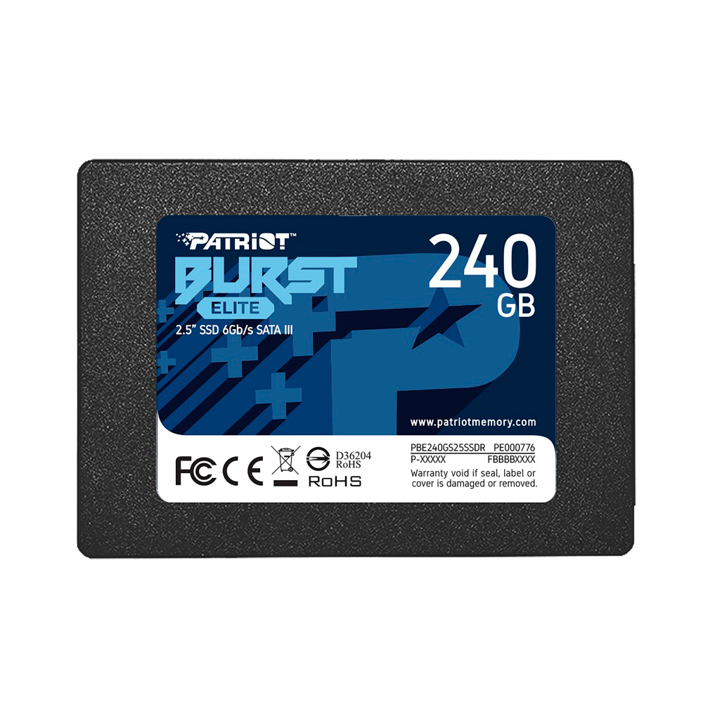 Unidad De Estado Solido Interno 240gb Patriot Burst Elite 2.5 Sata 3 Lect.450/escr.320mbs 7mm Pc/laptop/minipc Sin Backet