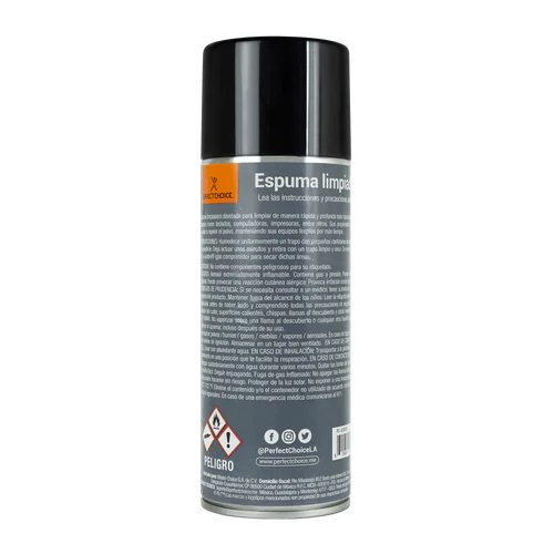 Espuma Limpiadora Para Equipo Electronico Y Cubiertas Plasticas Ultra Clean Perfect Choice E-foam 400grs / 432 Ml