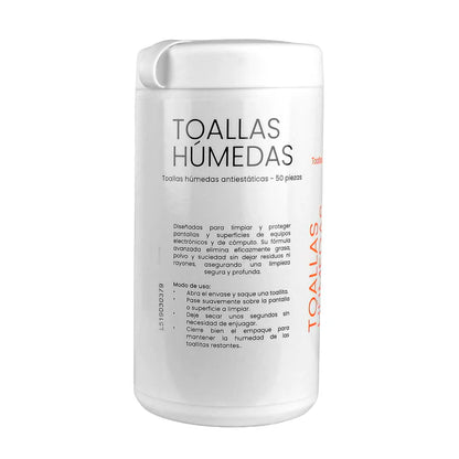 Toallas Humedas Para Equipos Electronicos Antiestaticas 50 Piezas Perfect Choice