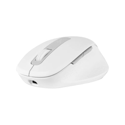 Mouse Inalambrico 1000 A 1600 Dpi Recargable Conector Usb Clic Silencioso Luz Rgb Ergonomico Perfect Choice Lumier Pro - Blanco