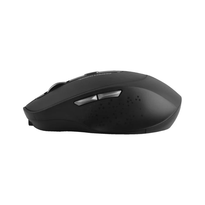 Mouse Inalambrico 1600 Dpi Optico Recargable Ergonomico Silencioso Perfect Choice Clix - Negro