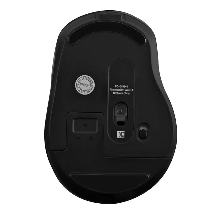 Mouse Inalambrico 1600 Dpi Optico Recargable Ergonomico Silencioso Perfect Choice Clix - Negro