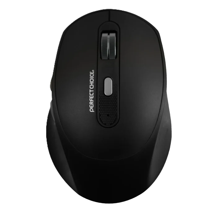Mouse Inalambrico 1600 Dpi Optico Recargable Ergonomico Silencioso Perfect Choice Clix - Negro