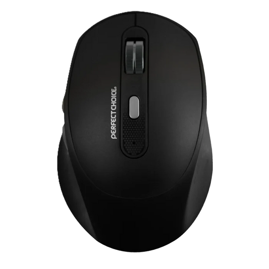 Mouse Inalambrico 1600 Dpi Optico Recargable Ergonomico Silencioso Perfect Choice Clix - Negro
