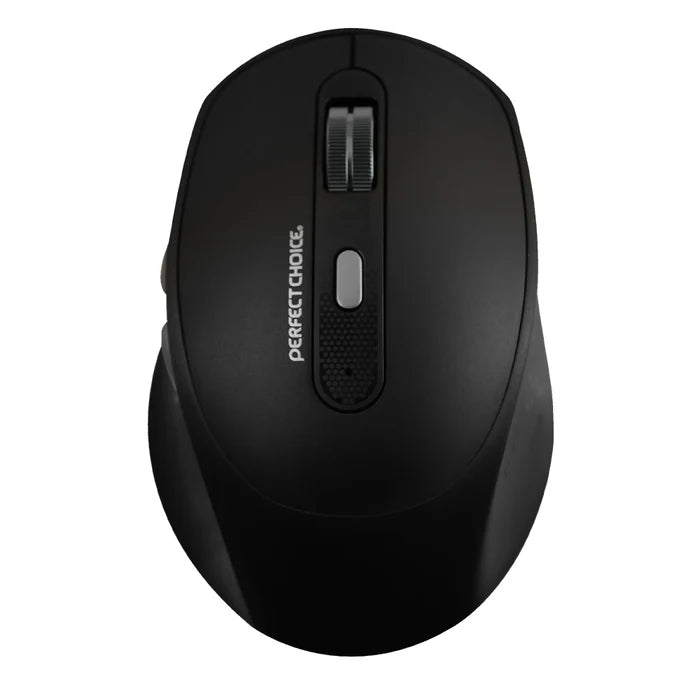 Mouse Inalambrico 1600 Dpi Optico Recargable Ergonomico Silencioso Perfect Choice Clix - Negro