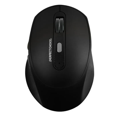 Mouse Inalambrico 1600 Dpi Optico Recargable Ergonomico Silencioso Perfect Choice Clix - Negro