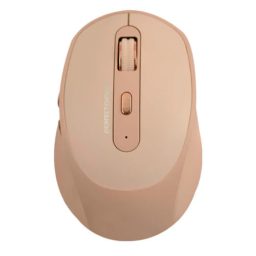 Mouse Inalambrico 1600 Dpi Optico Recargable Ergonomico Silencioso Perfect Choice Clix - Caqui