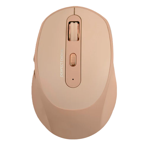 Mouse Inalambrico 1600 Dpi Optico Recargable Ergonomico Silencioso Perfect Choice Clix - Caqui