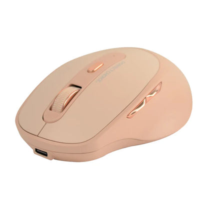 Mouse Inalambrico 1600 Dpi Optico Recargable Ergonomico Silencioso Perfect Choice Clix - Caqui