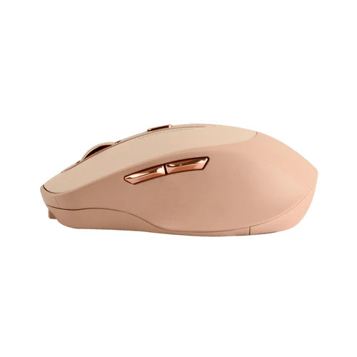Mouse Inalambrico 1600 Dpi Optico Recargable Ergonomico Silencioso Perfect Choice Clix - Caqui