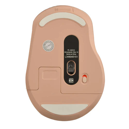 Mouse Inalambrico 1600 Dpi Optico Recargable Ergonomico Silencioso Perfect Choice Clix - Caqui
